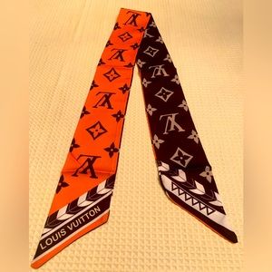 Double side silk twill scarf, brand new no tag